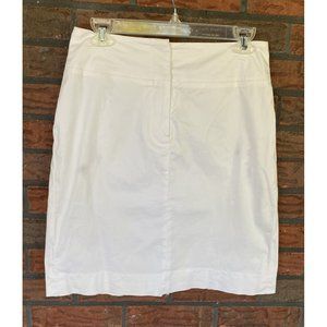 Rene Lezard Skirt EU 38 Ladies Size 4 Lined Button Front Stretch Back Kick *Flaw